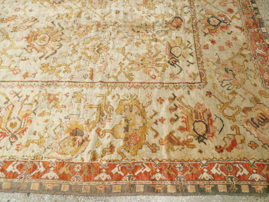 Antique Turkish Oushak Carpet, No.27644 - Gsblank