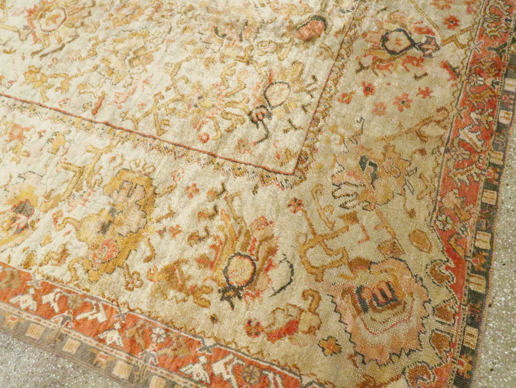 Antique Turkish Oushak Carpet, No.27644 - Gsblank