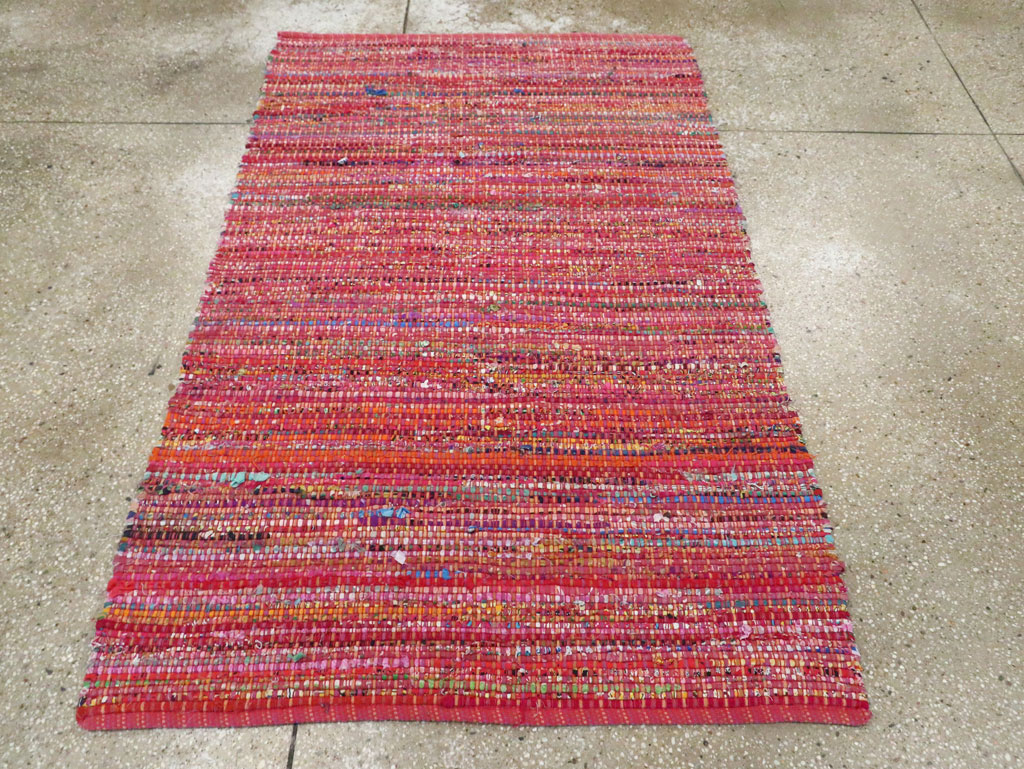 Vintage American Rag Rug, No.27654 - Gsblank