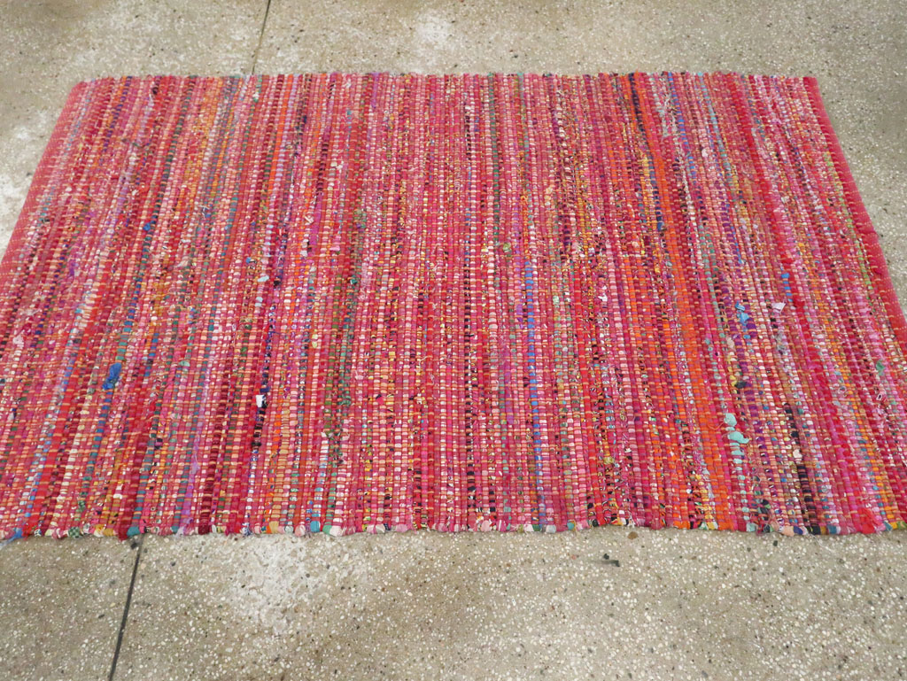 Vintage American Rag Rug, No.27654 - Gsblank