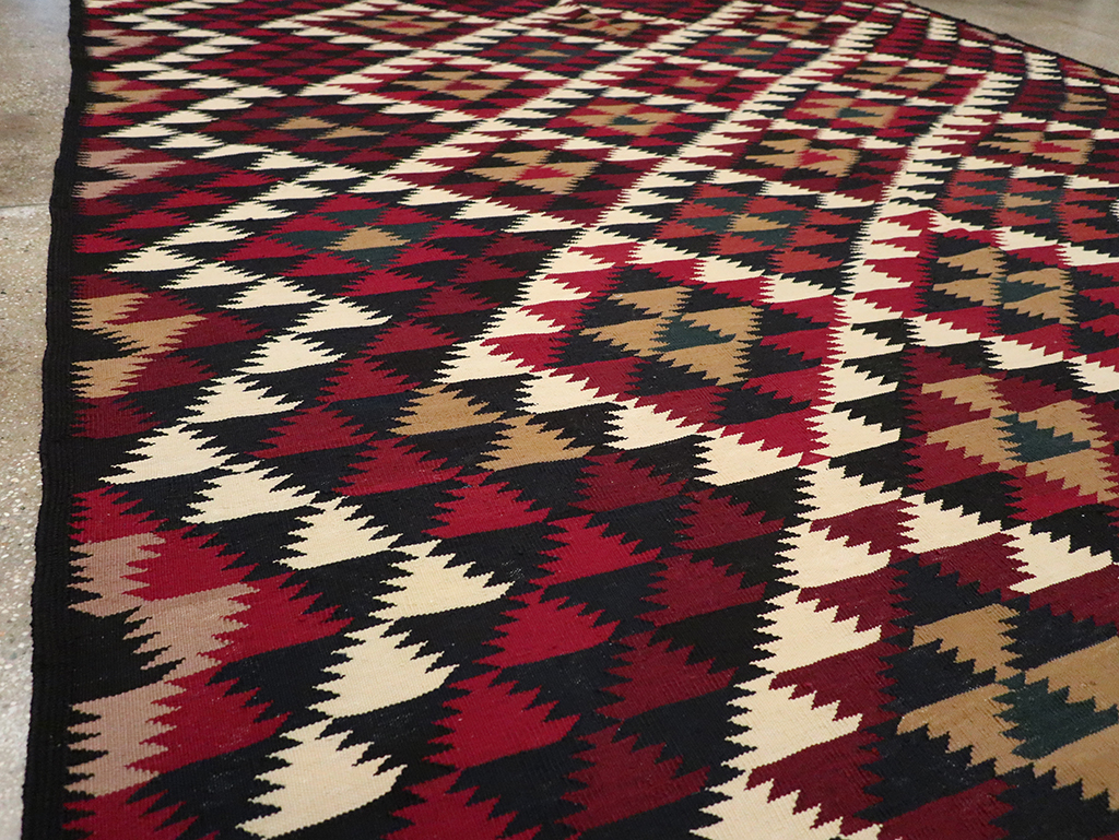 Vintage Turkish Flatweave Kilim Long Room Size Carpet, No.27661 - Gsblank