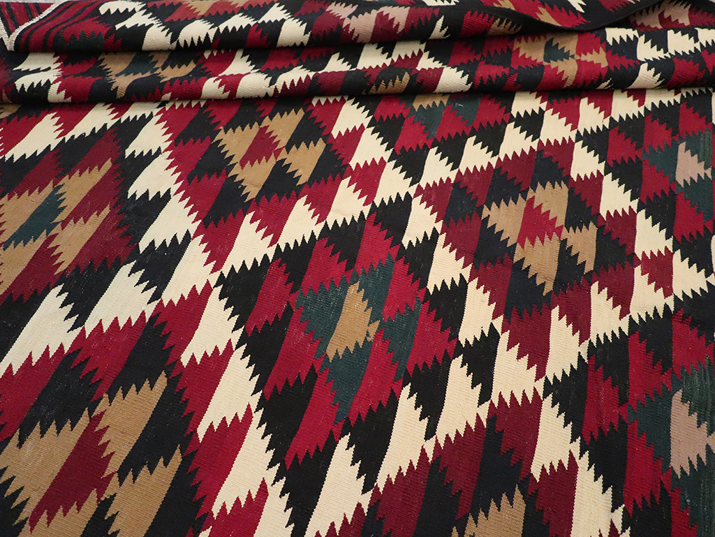 Vintage Turkish Flatweave Kilim Long Room Size Carpet, No.27661 - Gsblank