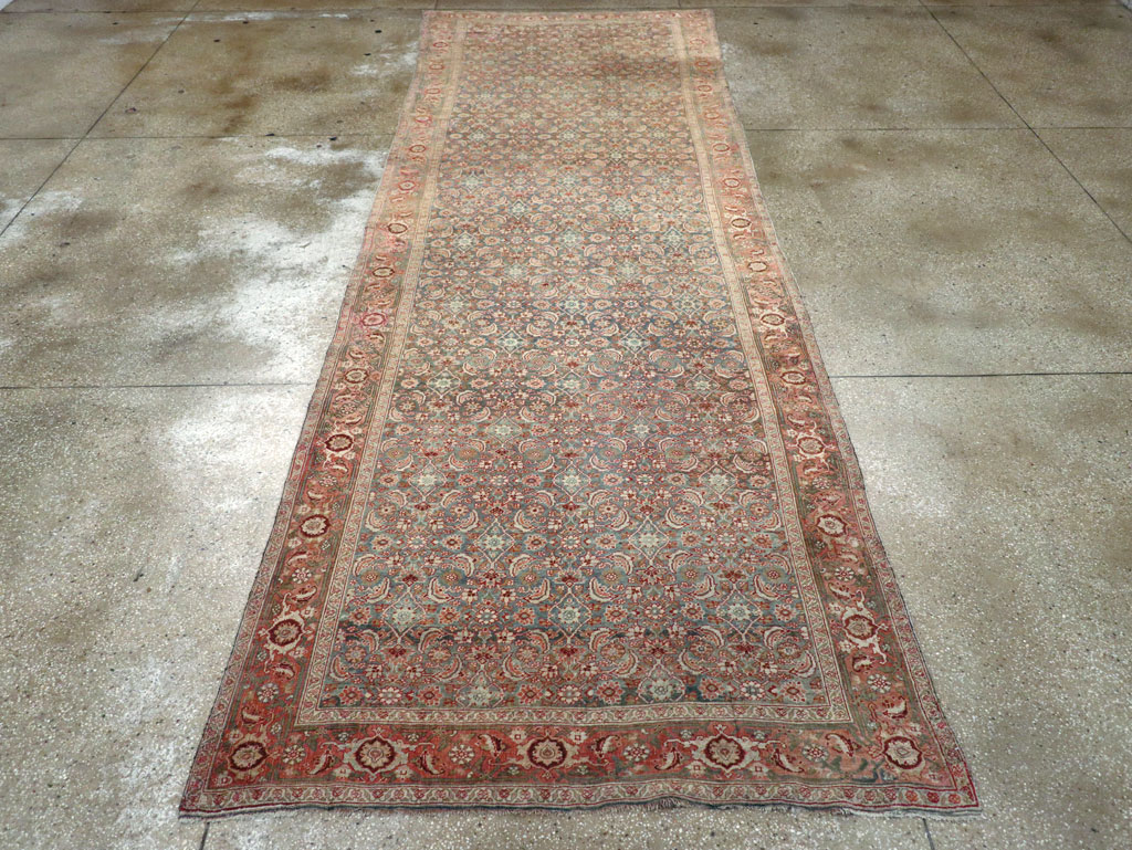 Antique Persian Bidjar Wide Gallery Runner, No.27665 - Gsblank