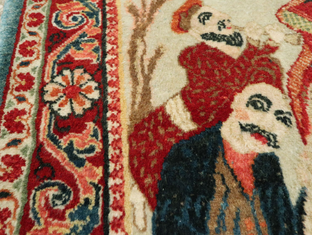 Vintage Persian Pictorial Sarouk, No.27667 - Gsblank