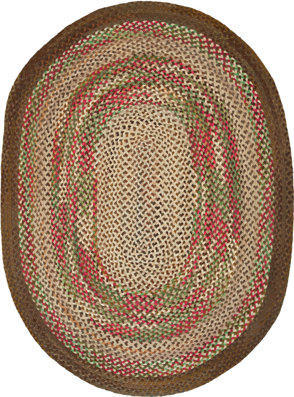 Vintage American Braid Rug, No.27671 - Gsblank