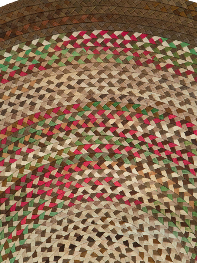 Vintage American Braid Rug, No.27671 - Gsblank