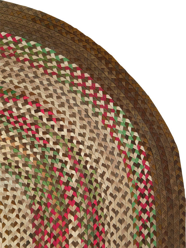 Vintage American Braid Rug, No.27671 - Gsblank