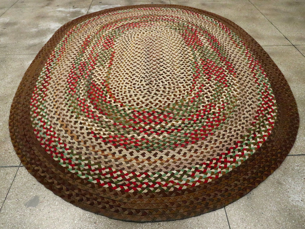 Vintage American Braid Rug, No.27671 - Gsblank