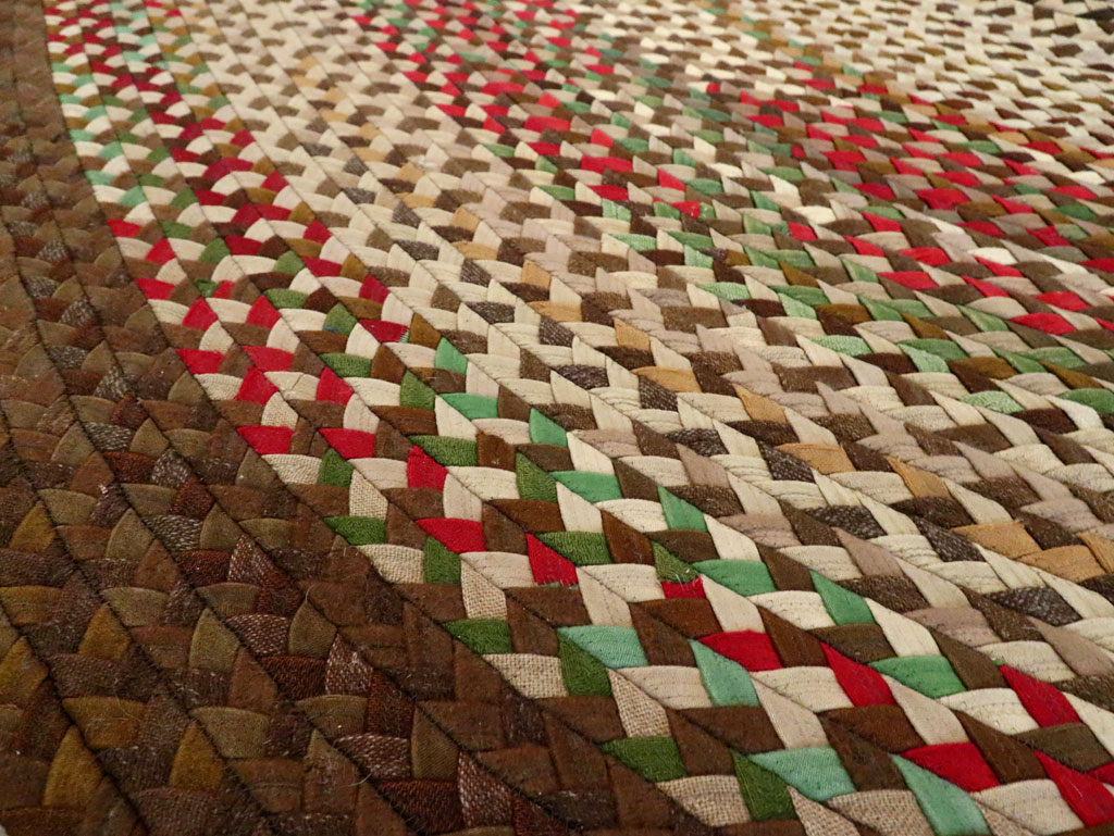 Vintage American Braid Rug, No.27671 - Gsblank