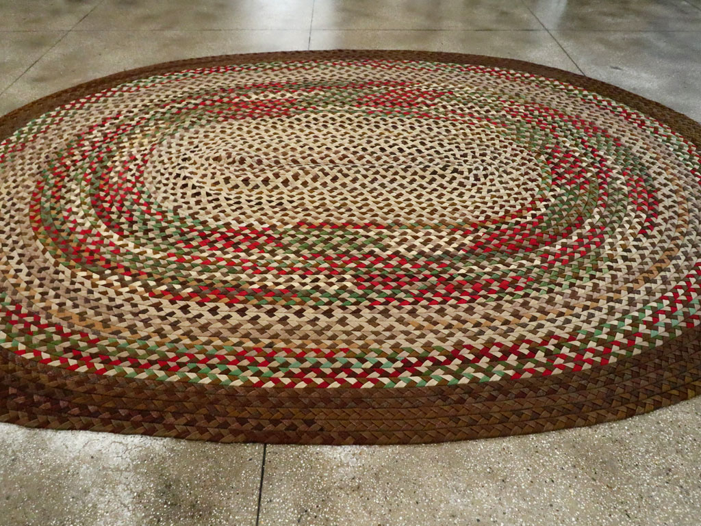 Vintage American Braid Rug, No.27671 - Gsblank