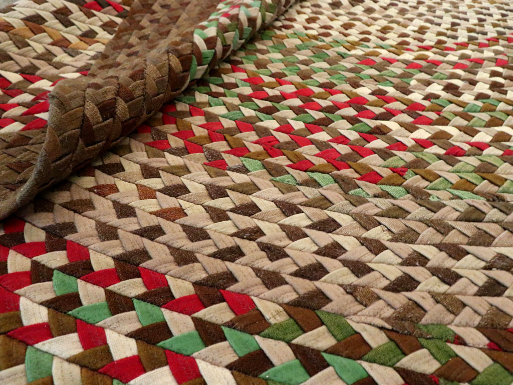Vintage American Braid Rug, No.27671 - Gsblank