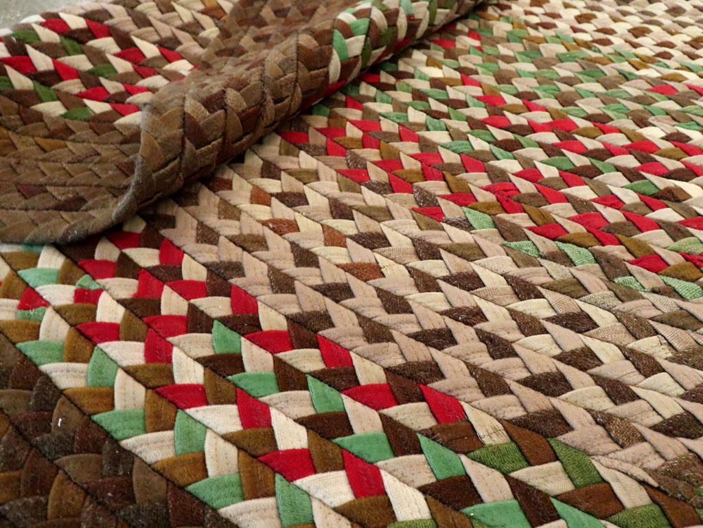 Vintage American Braid Rug, No.27671 - Gsblank