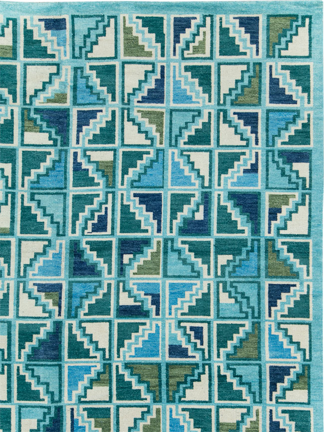 Swedish Inspired Contemporary Indian Large Carpet, No.27681 - Gsblank