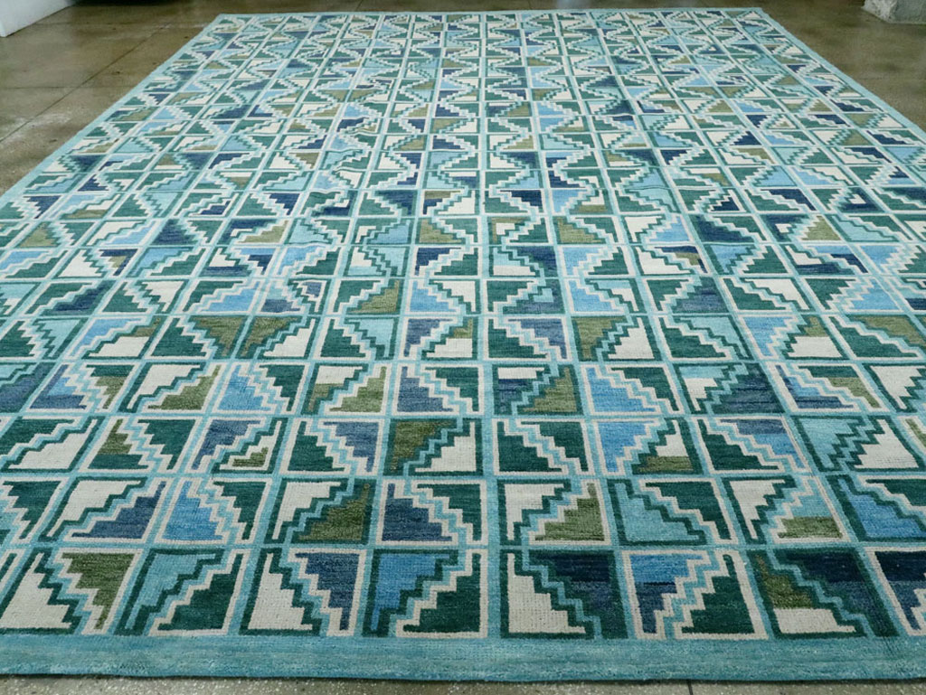 Swedish Inspired Contemporary Indian Large Carpet, No.27681 - Gsblank