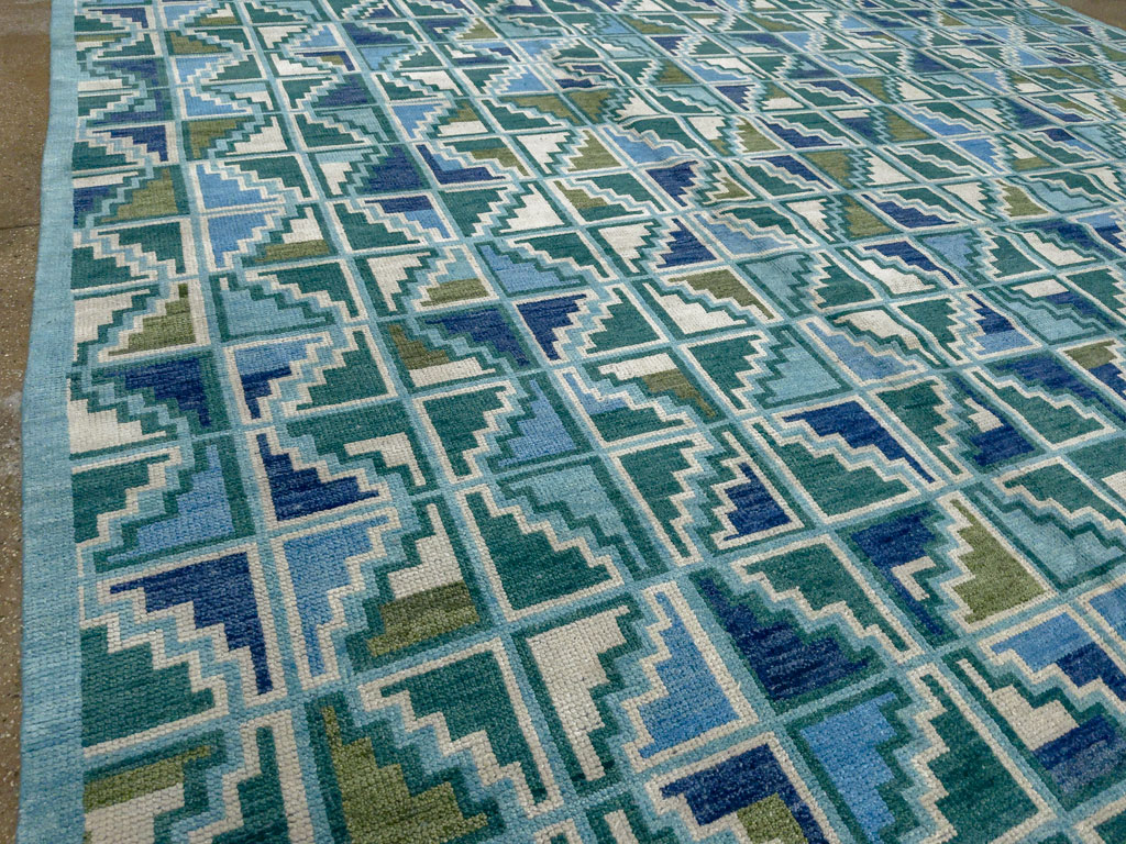 Swedish Inspired Contemporary Indian Large Carpet, No.27681 - Gsblank