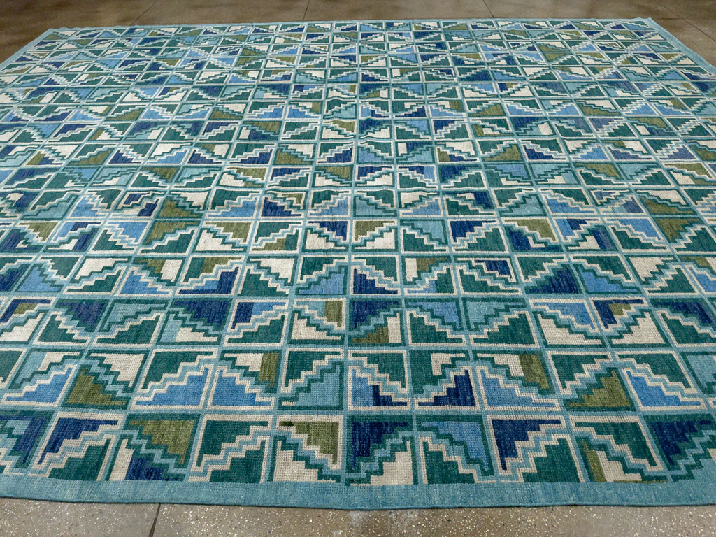 Swedish Inspired Contemporary Indian Large Carpet, No.27681 - Gsblank