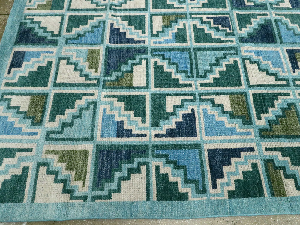 Swedish Inspired Contemporary Indian Large Carpet, No.27681 - Gsblank