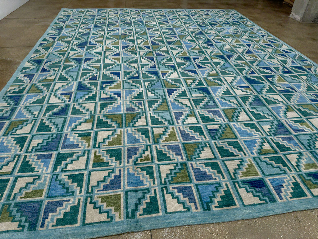 Swedish Inspired Contemporary Indian Large Carpet, No.27681 - Gsblank