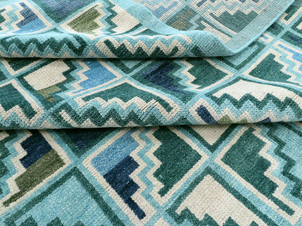 Swedish Inspired Contemporary Indian Large Carpet, No.27681 - Gsblank
