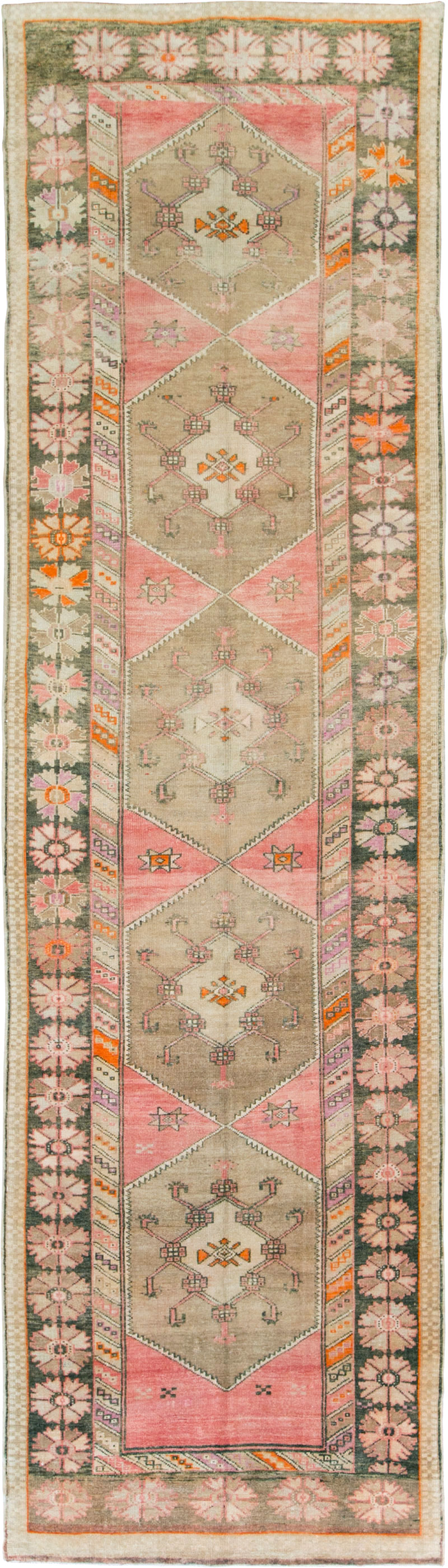 Vintage Turkish Anatolian Wide Gallery Runner, No.27682 - Gsblank