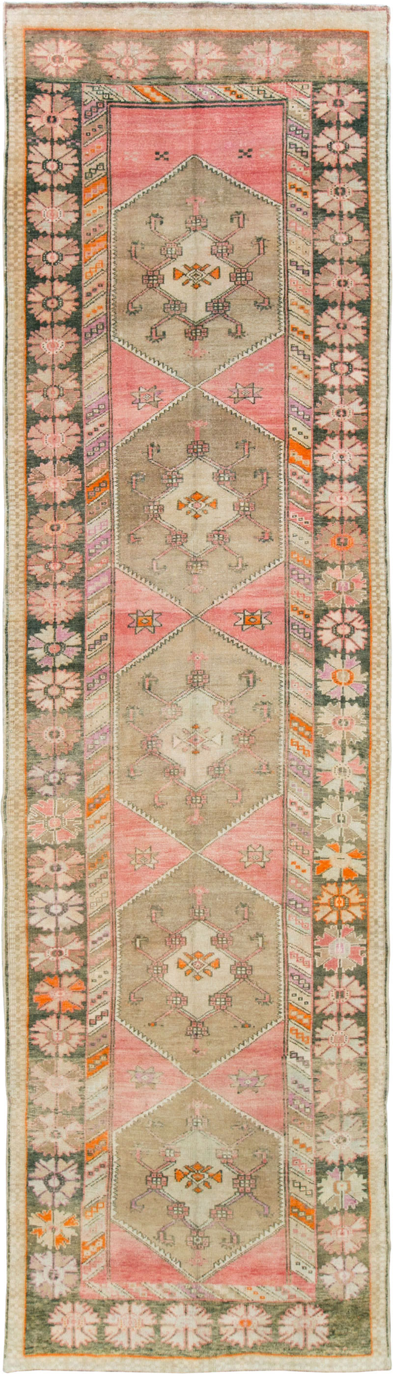 Vintage Turkish Anatolian Wide Gallery Runner, No.27682 - Gsblank