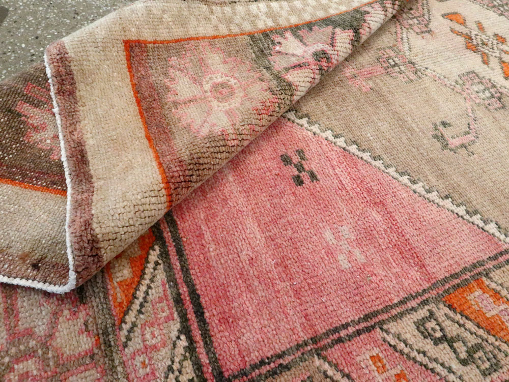Vintage Turkish Anatolian Wide Gallery Runner, No.27682 - Gsblank