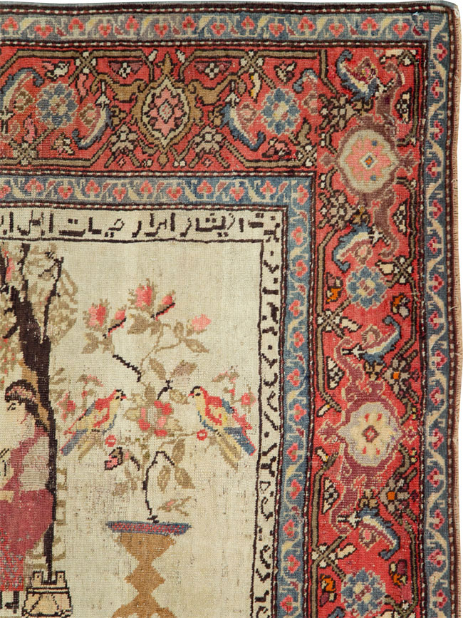 Antique Pictorial Karabagh Rug, No.27693 - Gsblank