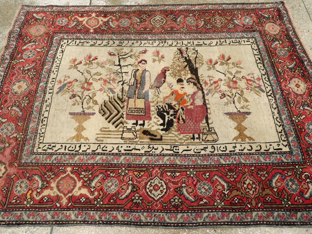 Antique Pictorial Karabagh Rug, No.27693 - Gsblank