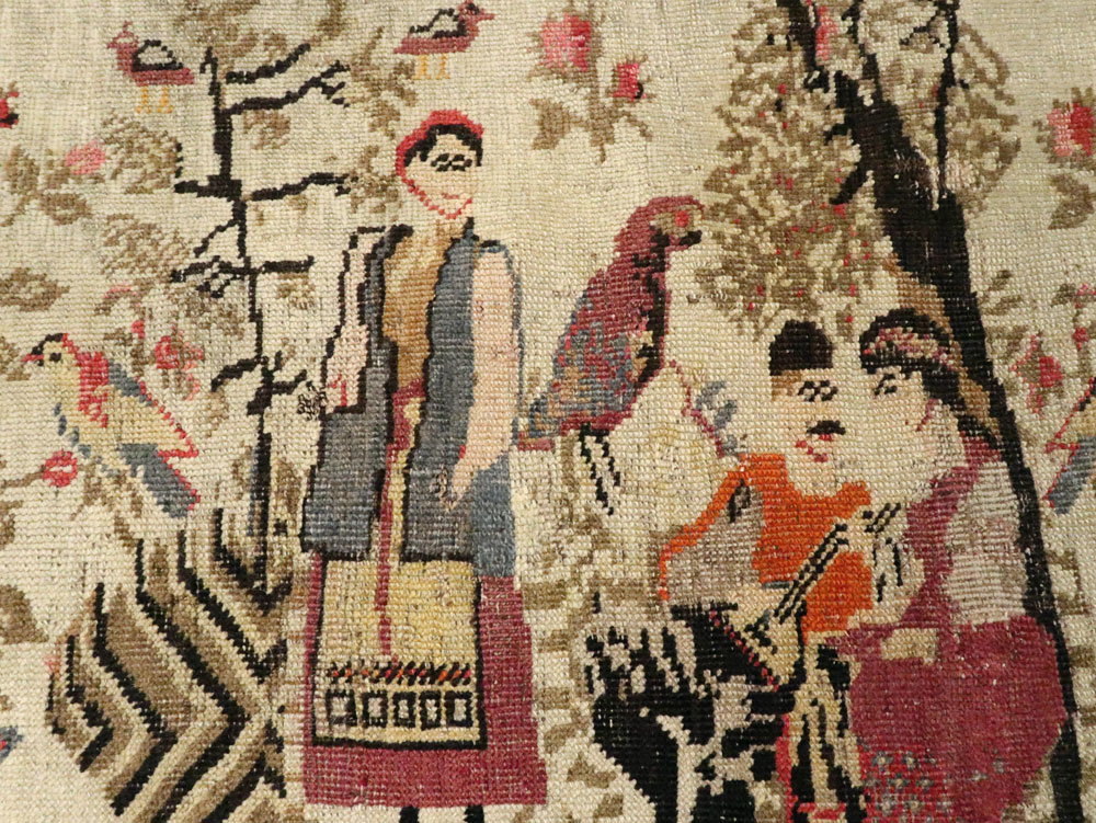 Antique Pictorial Karabagh Rug, No.27693 - Gsblank