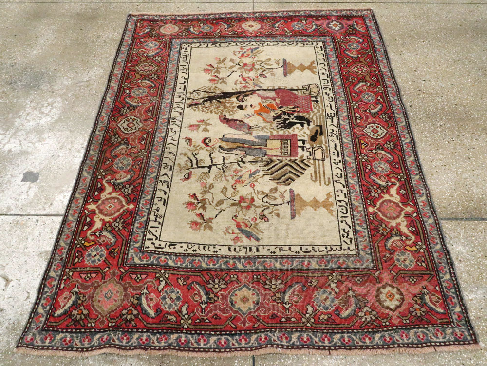 Antique Pictorial Karabagh Rug, No.27693 - Gsblank