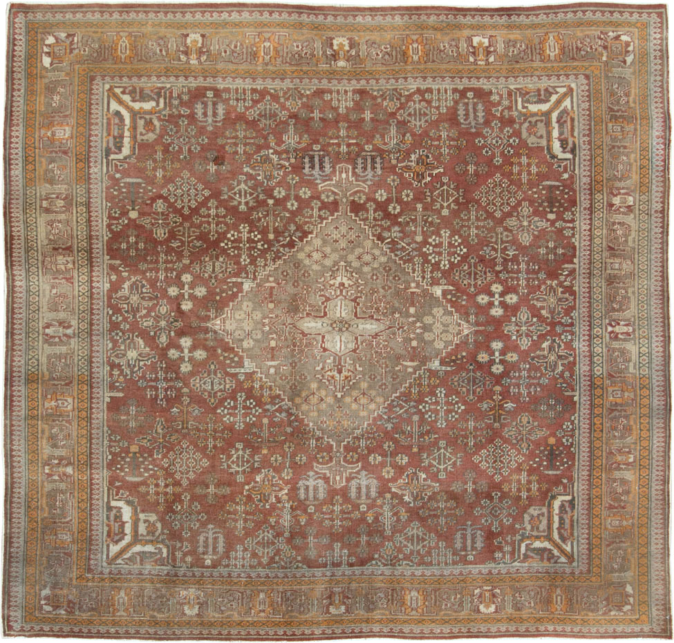 Vintage Persian Joshegan Square Accent Carpet, No.27724 - Gsblank