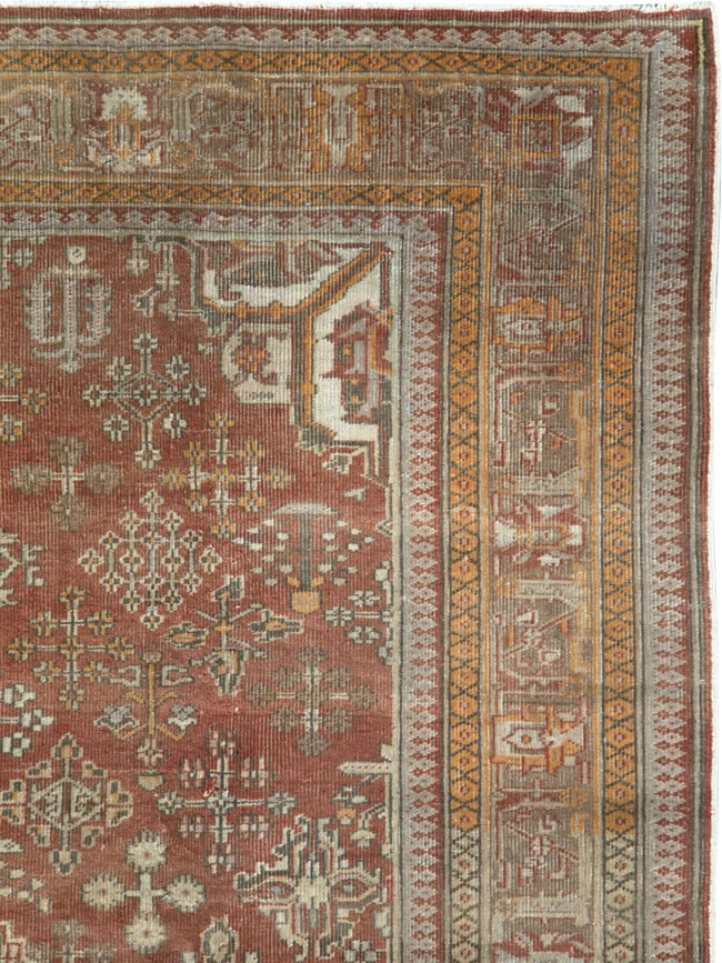 Vintage Persian Joshegan Square Accent Carpet, No.27724 - Gsblank