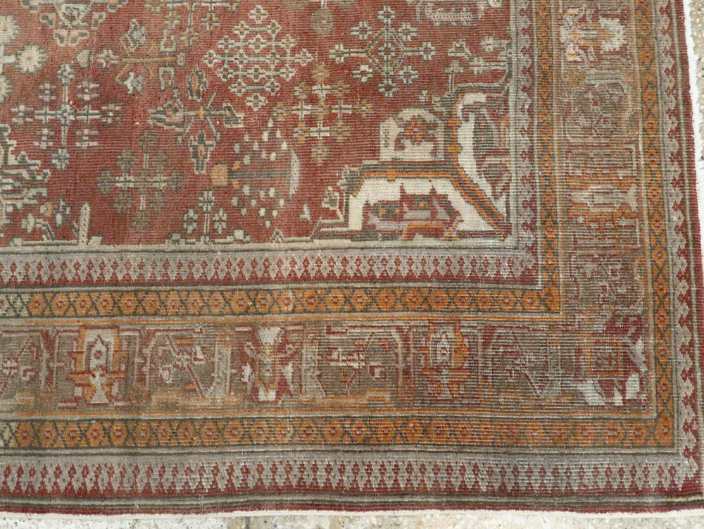 Vintage Persian Joshegan Square Accent Carpet, No.27724 - Gsblank