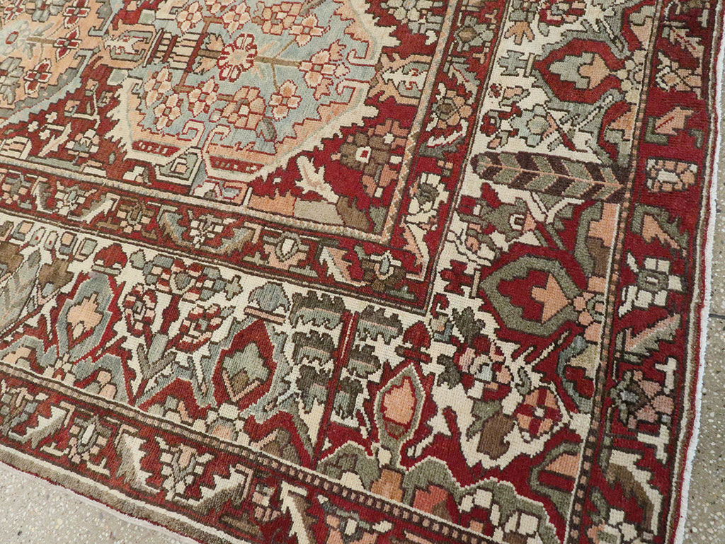 Vintage Persian Bakhtiari Square Room Size Carpet, No.27727 - Gsblank