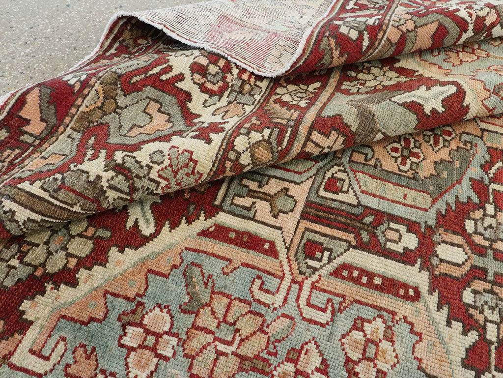 Vintage Persian Bakhtiari Square Room Size Carpet, No.27727 - Gsblank