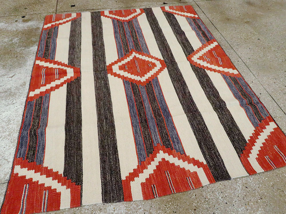 Modern Turkish Flatweave, No.27731 - Gsblank