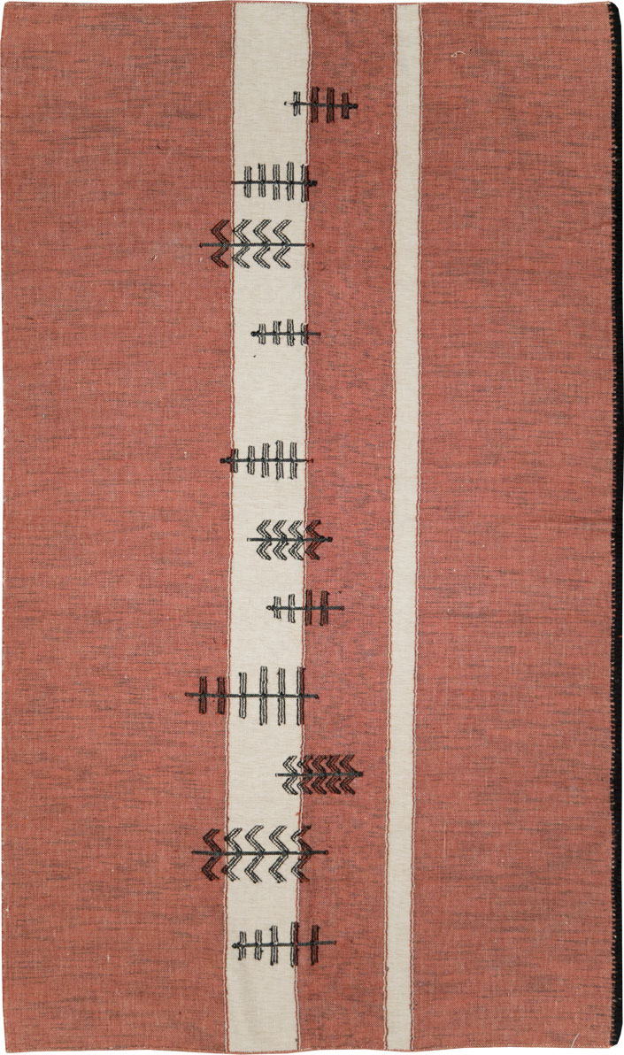 Vintage Ecuadorian Textile Flatweave, No.27742 - Gsblank