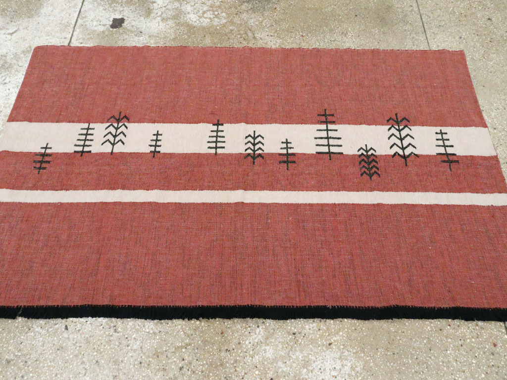 Vintage Ecuadorian Textile Flatweave, No.27742 - Gsblank