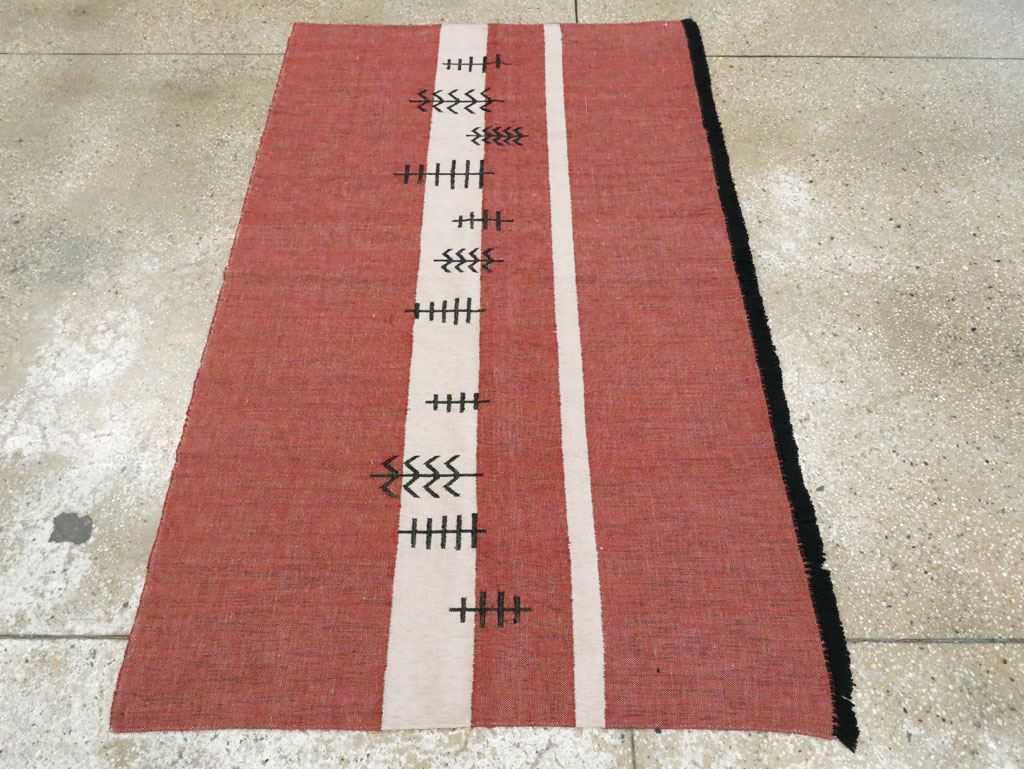 Vintage Ecuadorian Textile Flatweave, No.27742 - Gsblank