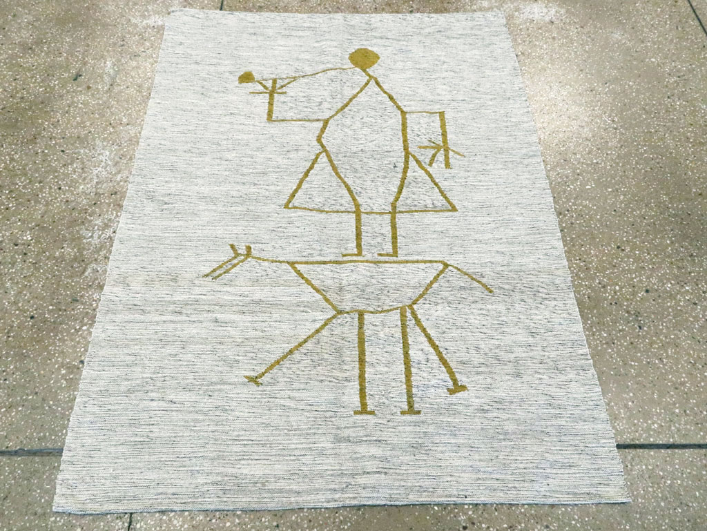 Vintage Ecuadorian Pictorial Textile Flatweave, No.27745 - Gsblank