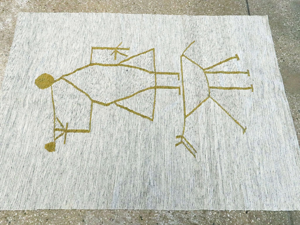 Vintage Ecuadorian Pictorial Textile Flatweave, No.27745 - Gsblank