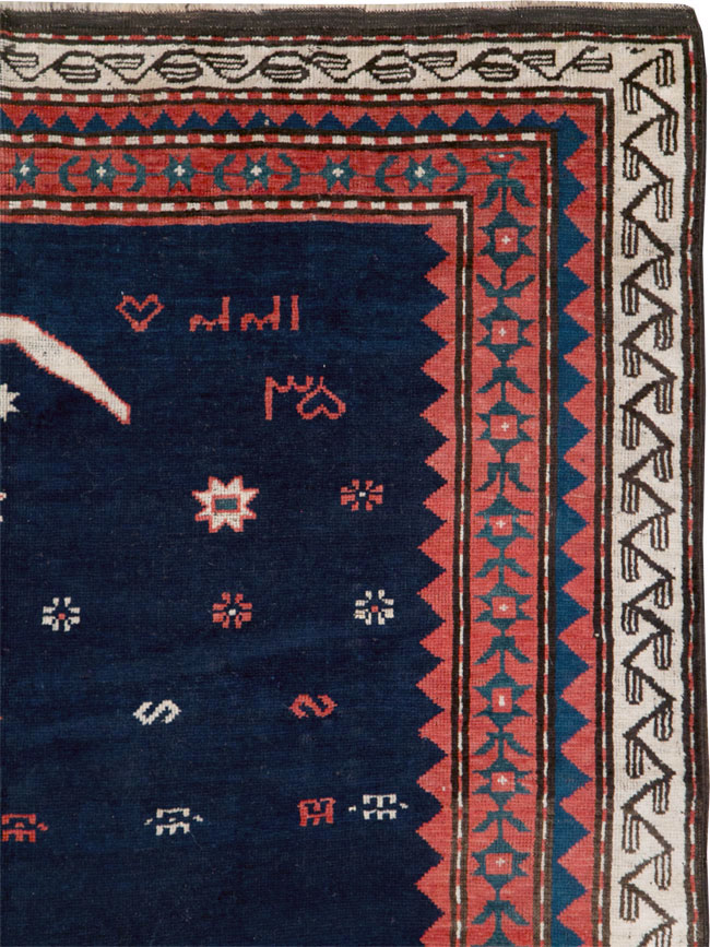 Vintage Caucasian Kazak Rug, No.27756 - Gsblank
