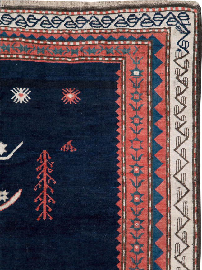 Vintage Caucasian Kazak Rug, No.27756 - Gsblank