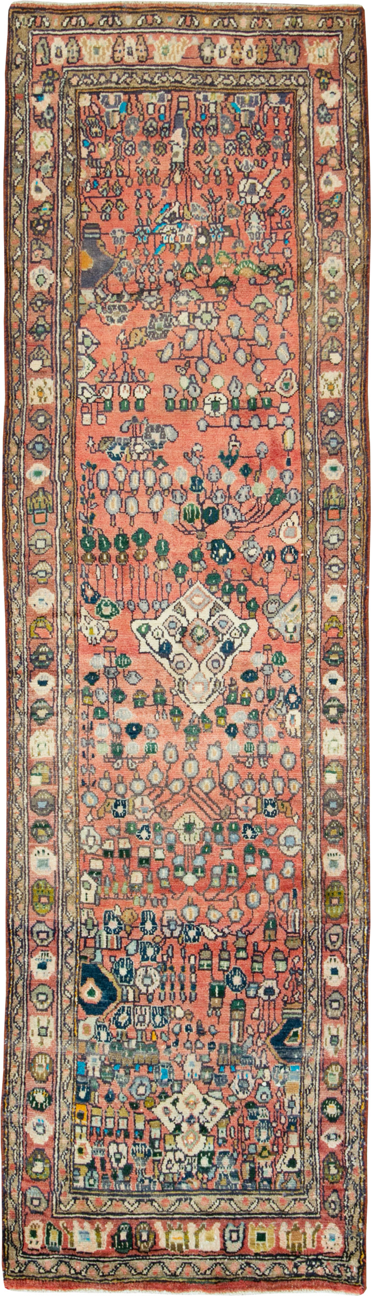 Vintage Persian Mahal Small Runner, No.27760 - Gsblank