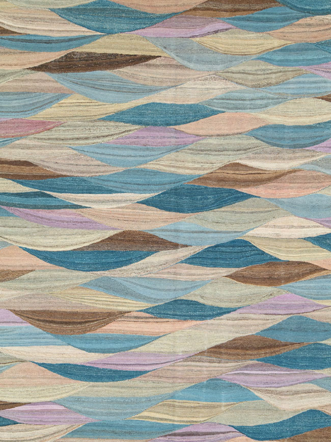 Modern Swedish Inspired Turkish Flatweave, No.27766 - Gsblank