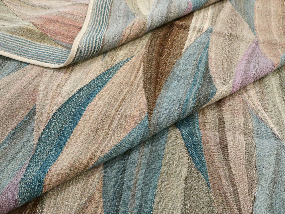 Modern Swedish Inspired Turkish Flatweave, No.27766 - Gsblank