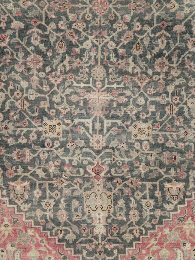 Antique Persian Tabriz Room Size Carpet, No.27774 - Gsblank