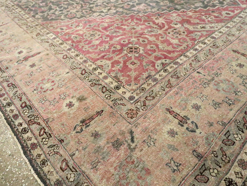 Antique Persian Tabriz Room Size Carpet, No.27774 - Gsblank
