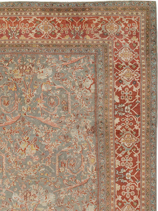 Antique Persian Mahal Oversize Carpet, No.27778 - Gsblank