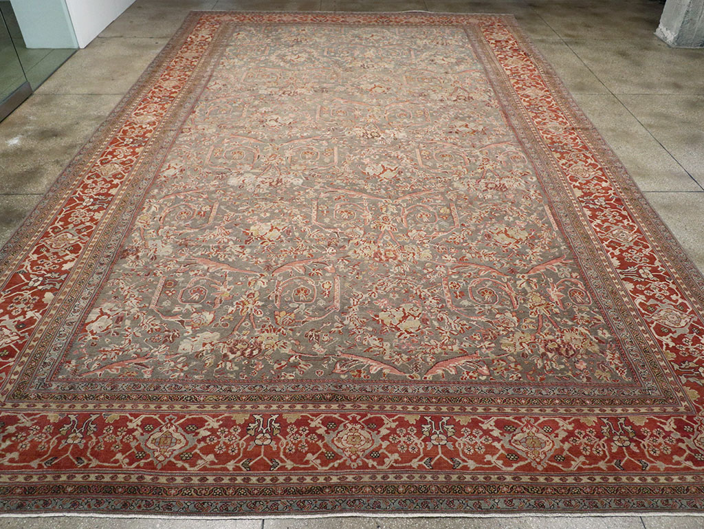 Antique Persian Mahal Oversize Carpet, No.27778 - Gsblank